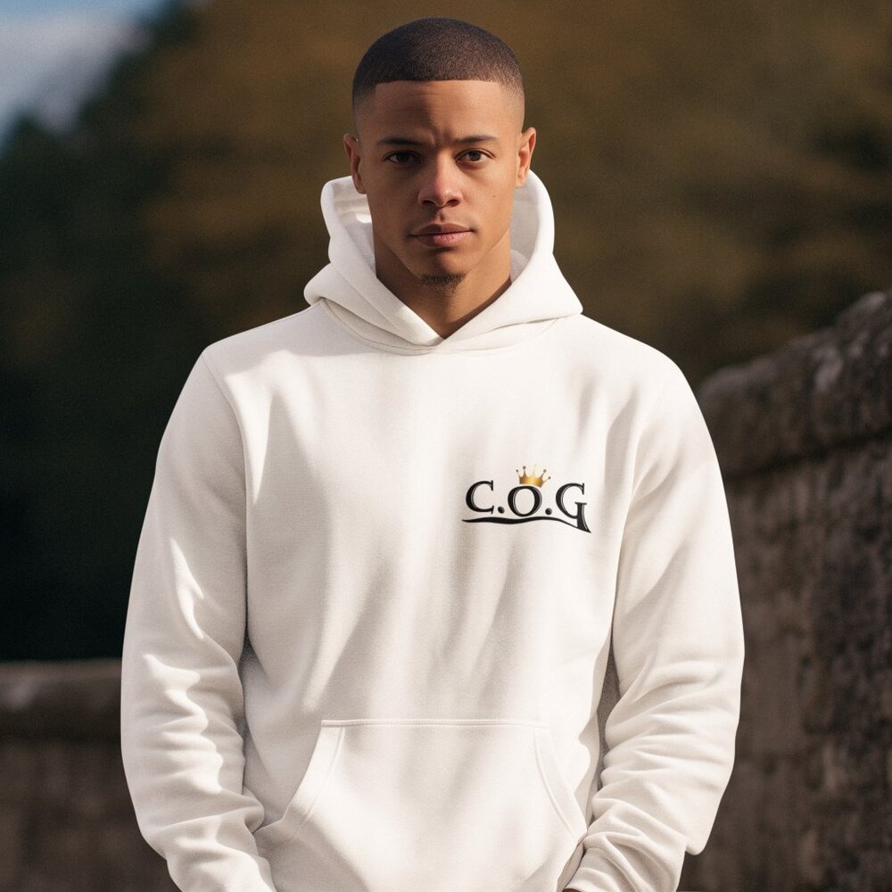 Men's Org. Child of God (COG) LC  Hood White w/Black Letters